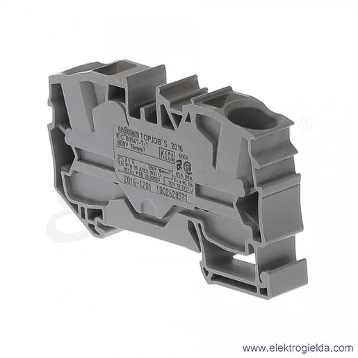 Złączka sprężynowa 2016-1201 16mm2 2-przewodowa, szara TopJob S Złączka sprężynowa 2016-1201 16mm2 2-przewodowa, szara TopJob S