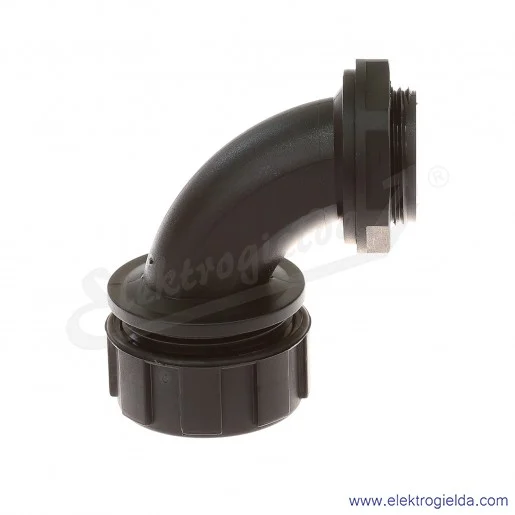 Dławik plastikowy E03DK-07050101211, FKD 11 BK, PG11, pod klucz 19, kątowy czarny Dławik plastikowy E03DK-07050101211, FKD 11 BK, PG11, pod klucz 19, kątowy czarny