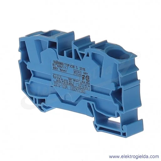 Złączka sprężynowa 2016-1204 16mm2 2-przewodowa, niebieska TopJob S Złączka sprężynowa 2016-1204 16mm2 2-przewodowa, niebieska TopJob S