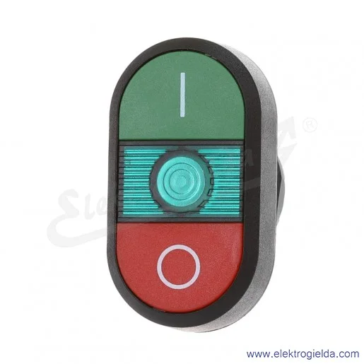 Napęd przycisku podświetlany MPD211G, podwójny, zielony i czerwony, podświetlenie zielone, I/O, monostabilny, 22mm Napęd przycisku podświetlany MPD211G, podwójny, zielony i czerwony, podświetlenie zielone, I/O, monostabilny, 22mm