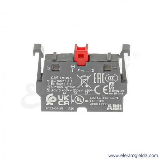 Styk pod przycisk, MCB01, 1NC Styk pod przycisk, MCB01, 1NC