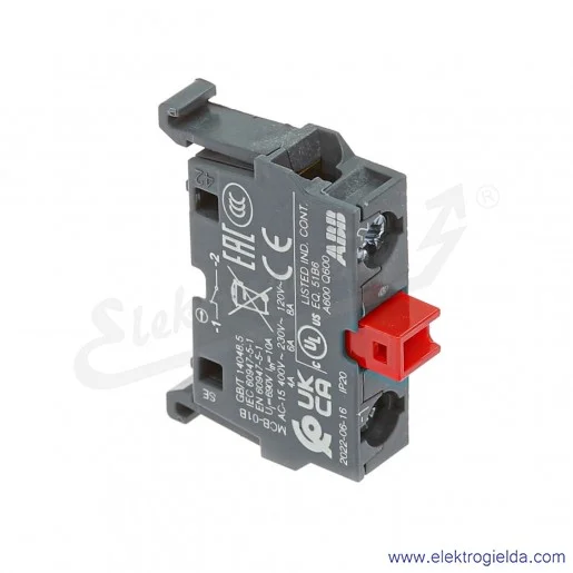 Styk pod przycisk MCB01B, NC, montaż w kasecie Styk pod przycisk MCB01B, NC, montaż w kasecie