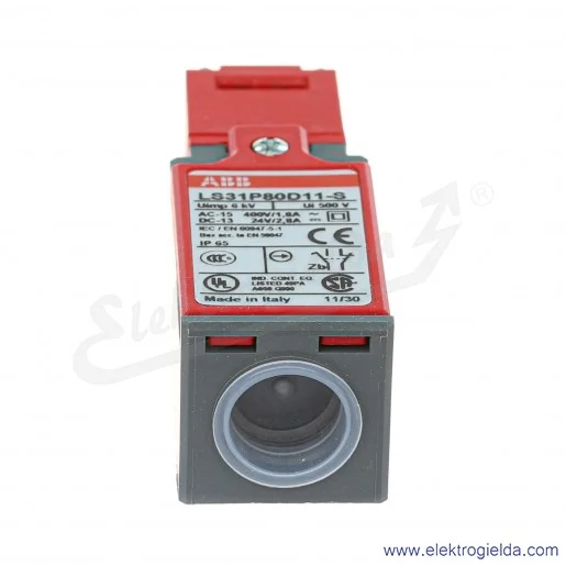 Wyłącznik krańcowy 1SBV030180R1411, LS31P80D11-S bezpieczeństwa, 1NO1NC, 10A, pierścień pociągany linką Wyłącznik krańcowy 1SBV030180R1411, LS31P80D11-S bezpieczeństwa, 1NO1NC, 10A, pierścień pociągany linką