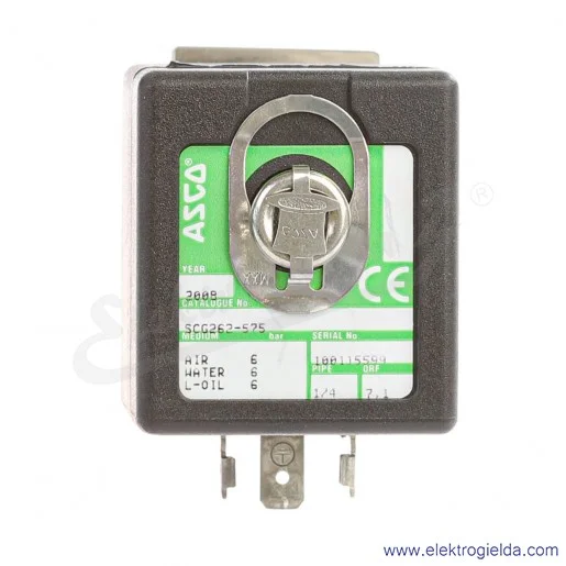 Zawór elektromagnetyczny SCG262-575, G1/4SS, 2/2NC, 230VAC 12W, G1/4 Zawór elektromagnetyczny SCG262-575, G1/4SS, 2/2NC, 230VAC 12W, G1/4