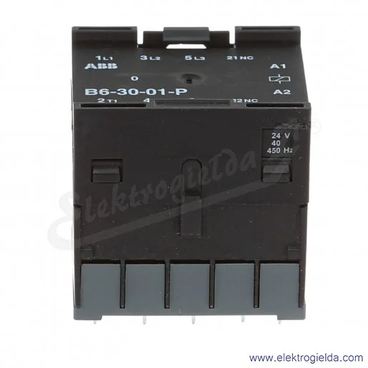 Stycznik GJL1211009R0011, B63001P, 3P, 3NO 1NC, 24VAC, 12A, 4KW Stycznik GJL1211009R0011, B63001P, 3P, 3NO 1NC, 24VAC, 12A, 4KW