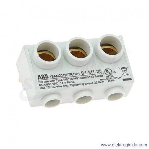 Zacisk S1-M1-25 zasilanie do trzech faz Zacisk S1-M1-25 zasilanie do trzech faz