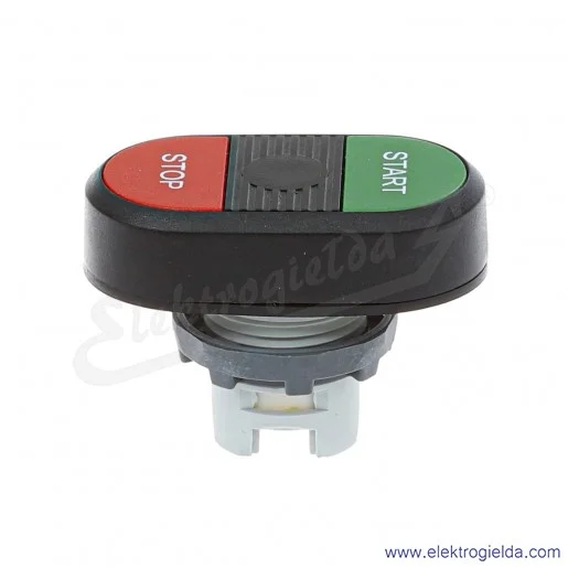 Napęd przycisku podwójny 1SFA611133R1106, MPD4-11B, START-STOP, czerwony i zielony, czarne pole, IP66 Napęd przycisku podwójny 1SFA611133R1106, MPD4-11B, START-STOP, czerwony i zielony, czarne pole, IP66