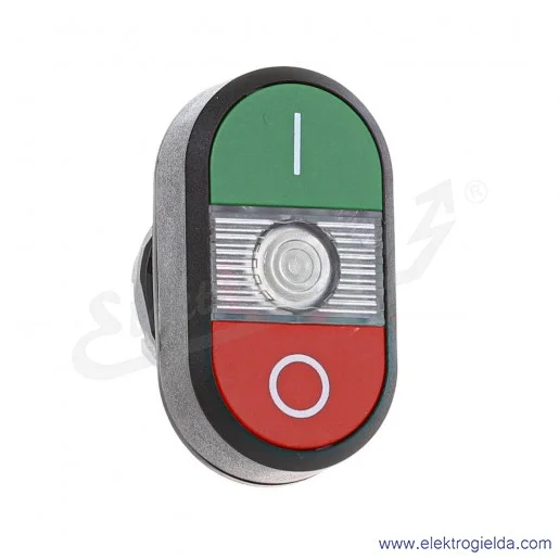 Napęd przycisku podwójny 1SFA611131R1108, MPD2-11C, I-O, zielono-czerwony, przezroczyste pole, podświetlany, IP66 Napęd przycisku podwójny 1SFA611131R1108, MPD2-11C, I-O, zielono-czerwony, przezroczyste pole, podświetlany, IP66