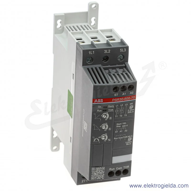 Softstart 1SFA896109R7000, PSR30-600-70, 15KW, 208...600VAC, 30A, montaż DIN Softstart 1SFA896109R7000, PSR30-600-70, 15KW, 208...600VAC, 30A, montaż DIN