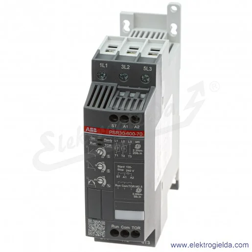 Softstart 1SFA896109R7000, PSR30-600-70, 15KW, 208...600VAC, 30A, montaż DIN Softstart 1SFA896109R7000, PSR30-600-70, 15KW, 208...600VAC, 30A, montaż DIN