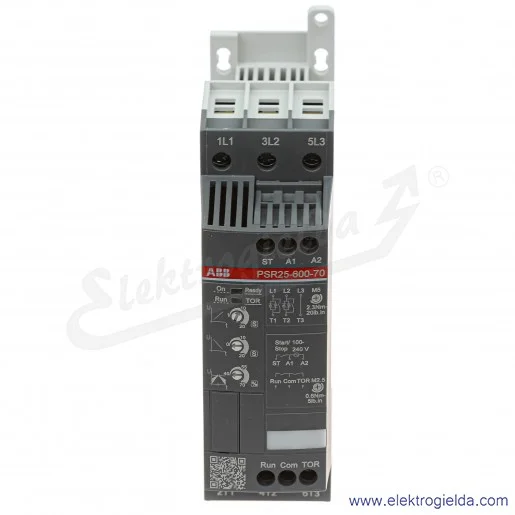 Softstart 1SFA896108R7000, PSR25-600-70, 11KW, 208...600VAC, 25A, montaż DIN Softstart 1SFA896108R7000, PSR25-600-70, 11KW, 208...600VAC, 25A, montaż DIN