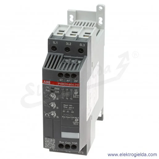 Softstart 1SFA896108R7000, PSR25-600-70, 11KW, 208...600VAC, 25A, montaż DIN Softstart 1SFA896108R7000, PSR25-600-70, 11KW, 208...600VAC, 25A, montaż DIN