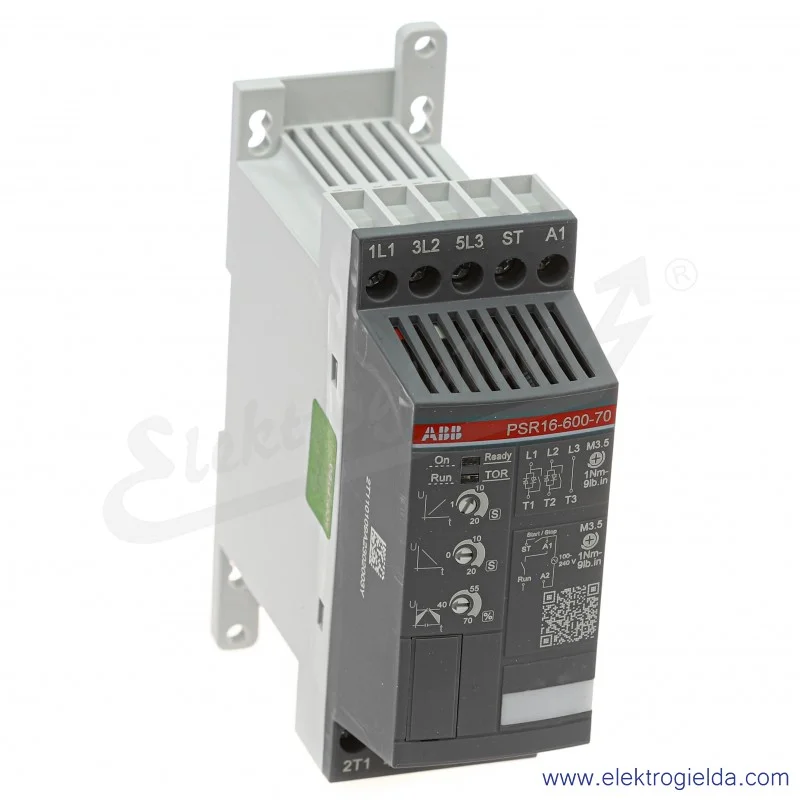 Softstart 1SFA896107R7000, PSR16-600-70, 7.5KW, 208...600VAC, 16A, montaż DIN Softstart 1SFA896107R7000, PSR16-600-70, 7.5KW, 208...600VAC, 16A, montaż DIN