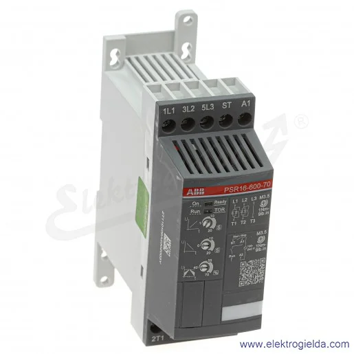 Softstart 1SFA896107R7000, PSR16-600-70, 7.5KW, 208...600VAC, 16A, montaż DIN Softstart 1SFA896107R7000, PSR16-600-70, 7.5KW, 208...600VAC, 16A, montaż DIN