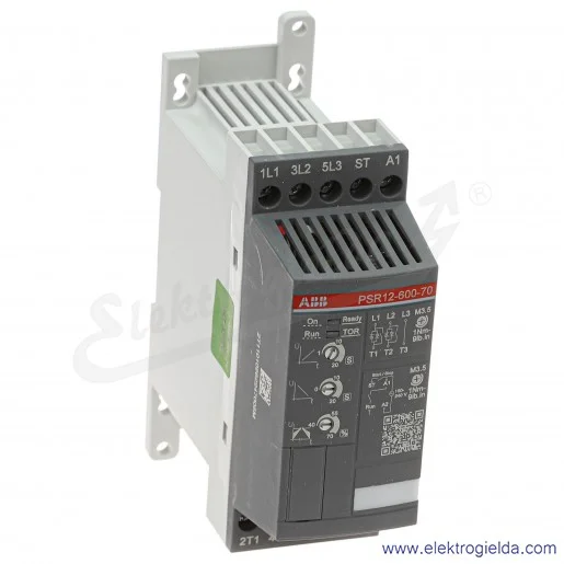 Softstart 1SFA896106R7000, PSR12-600-70, 5.5KW, 208...600VAC, 12A, montaż DIN