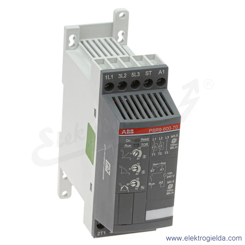 Softstart 1SFA896105R7000, PSR9-600-70, 4KW, 208...600VAC, 9A, montaż DIN