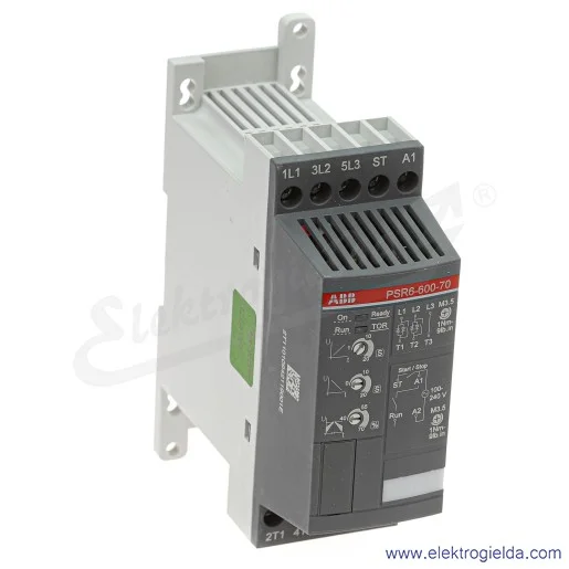 Softstart 1SFA896104R7000, PSR6-600-70, 3KW, 208...600VAC, 6.8A, montaż DIN