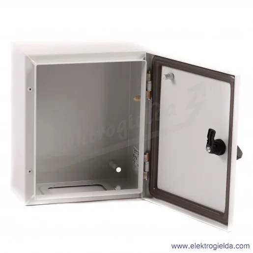 Obudowa metalowa 300x250x150mm Drzwi pełne bez płyty montażowej Obudowa metalowa 300x250x150mm Drzwi pełne bez płyty montażowej