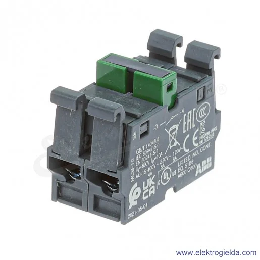 Blok styków 1SFA611610R1002, MCB-20, 2NO, 6A 240VAC, 5A 24VDC Blok styków 1SFA611610R1002, MCB-20, 2NO, 6A 240VAC, 5A 24VDC