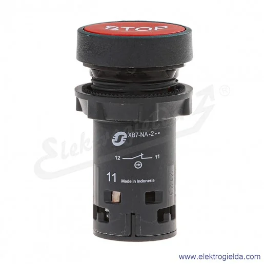XB7NA4234 Przycisk płaski czerwony samo powrotny STOP bez podświetlenia XB7NA4234 Przycisk płaski czerwony samo powrotny STOP bez podświetlenia