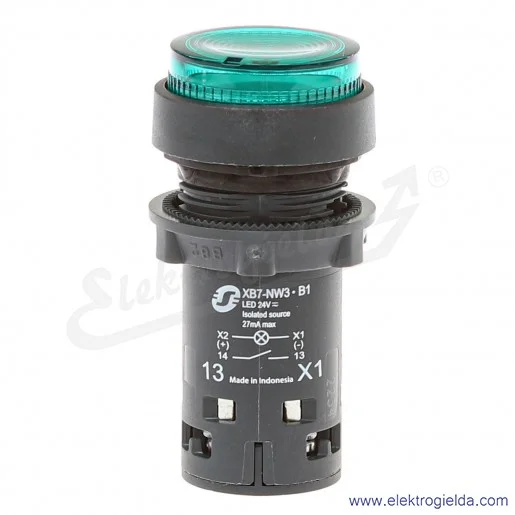 XB7NW33B1 Przycisk wystający zielony samopowrotny bez oznaczenia LED 24V XB7NW33B1 Przycisk wystający zielony samopowrotny bez oznaczenia LED 24V