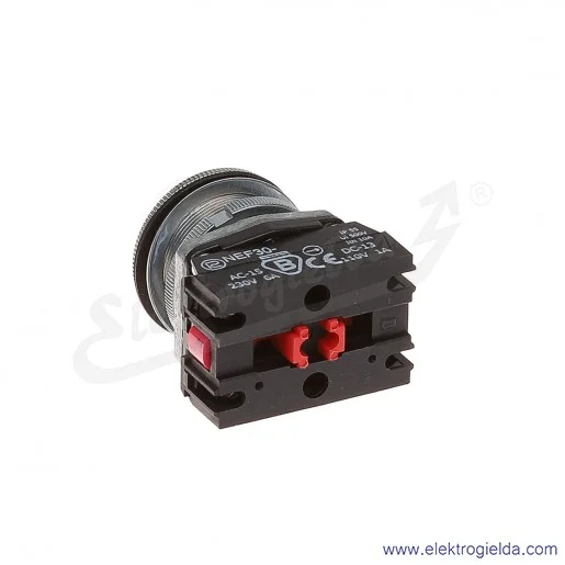 Przycisk sterowniczy NEF30 Kc2Y czerwony kryty 30mm 2NC Przycisk sterowniczy NEF30 Kc2Y czerwony kryty 30mm 2NC