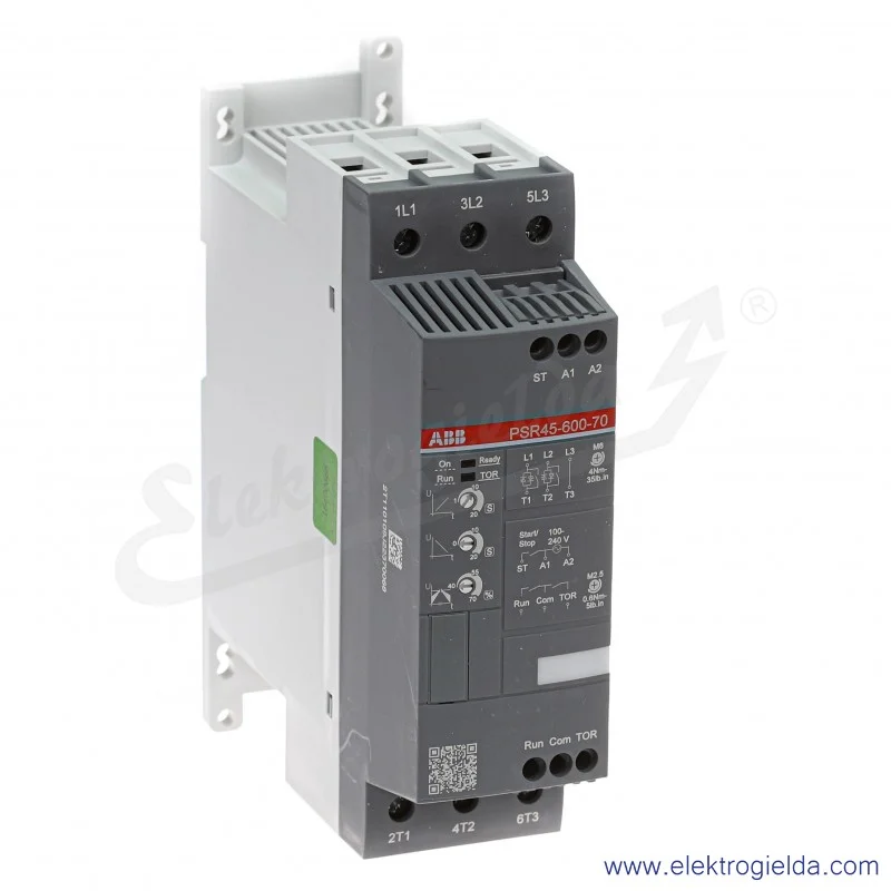 Softstart 1SFA896111R7000, PSR45-600-70, 22KW, 208...600VAC, 45A, montaż DIN Softstart 1SFA896111R7000, PSR45-600-70, 22KW, 208...600VAC, 45A, montaż DIN