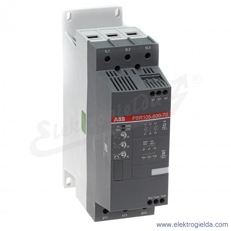 Softstart 1SFA896115R7000, PSR105-600-70, 55kW, 208...600VAC, 85A, montaż DIN Softstart 1SFA896115R7000, PSR105-600-70, 55kW, 208...600VAC, 85A, montaż DIN