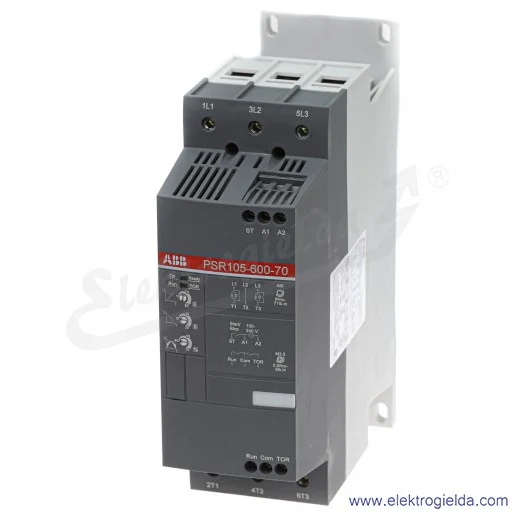 Softstart 1SFA896115R7000, PSR105-600-70, 55kW, 208...600VAC, 85A, montaż DIN Softstart 1SFA896115R7000, PSR105-600-70, 55kW, 208...600VAC, 85A, montaż DIN