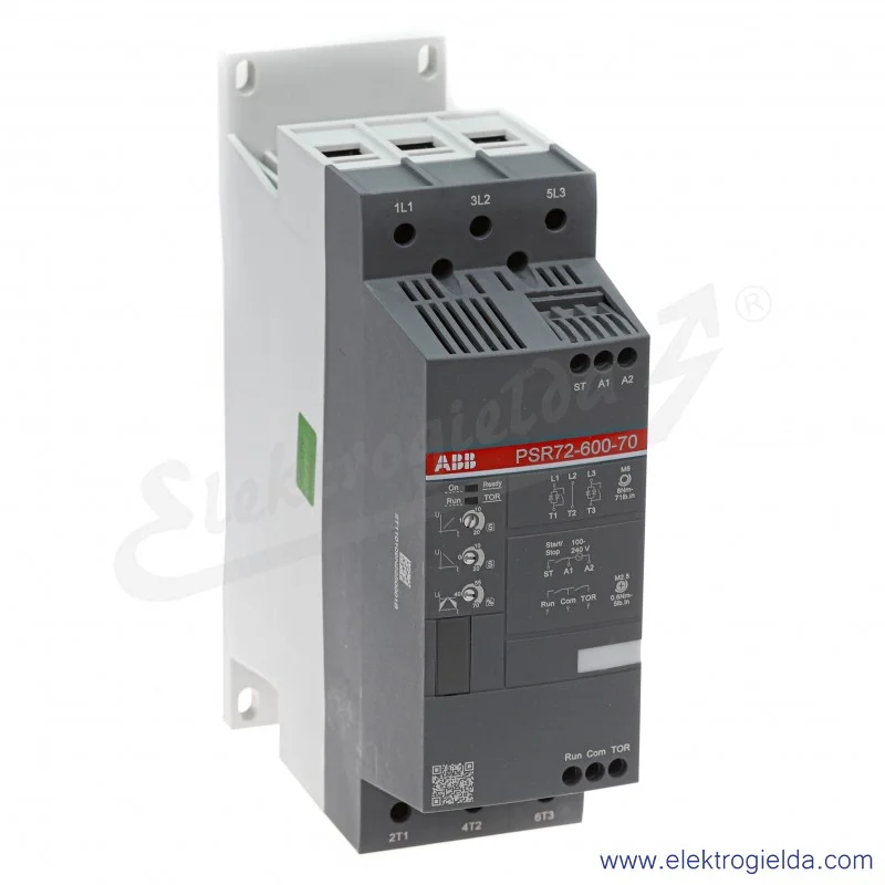 Softstart 1SFA896113R7000, PSR72-600-70, 37KW, 208...600VAC, 72A, montaż DIN