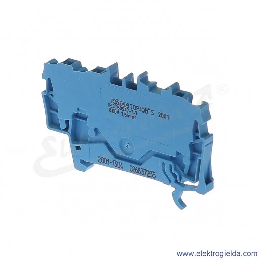 Złączka sprężynowa 2001-1304 1,5mm2 3-przewodowa, niebieska TopJob S Złączka sprężynowa 2001-1304 1,5mm2 3-przewodowa, niebieska TopJob S