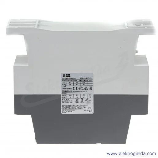 Softstart 1SFA896114R7000, PSR85-600-70, 45KW, 208...600VAC, 85A, montaż DIN Softstart 1SFA896114R7000, PSR85-600-70, 45KW, 208...600VAC, 85A, montaż DIN