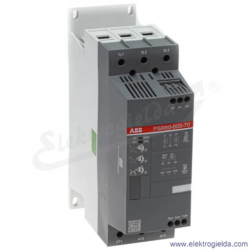Softstart 1SFA896112R7000, PSR60-600-70, 30KW, 208...600VAC, 60A, montaż DIN Softstart 1SFA896112R7000, PSR60-600-70, 30KW, 208...600VAC, 60A, montaż DIN