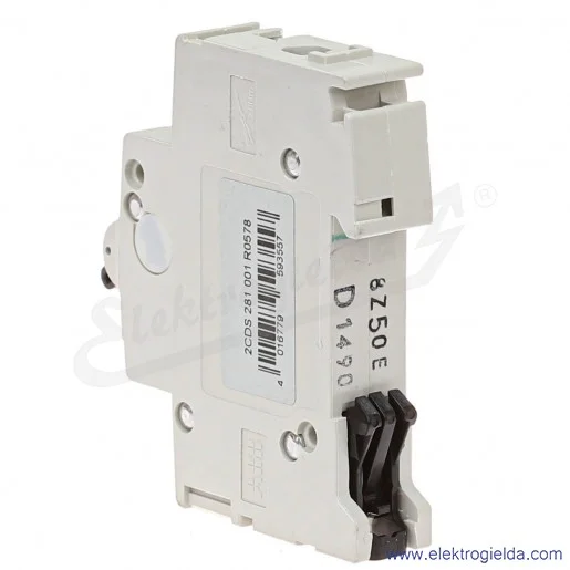 Wyłącznik nadprądowy 2CDS281001R0578, S201P-Z50, 1P, 50A, typ Z, 15kA Wyłącznik nadprądowy 2CDS281001R0578, S201P-Z50, 1P, 50A, typ Z, 15kA
