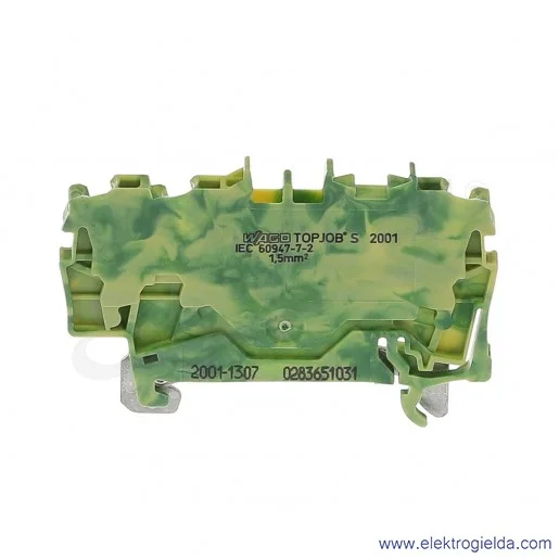 Złączka sprężynowa 2001-1307 1,5mm2 3-przewodowa, ochronna żółto-zielona PE TopJob S Złączka sprężynowa 2001-1307 1,5mm2 3-przewodowa, ochronna żółto-zielona PE TopJob S