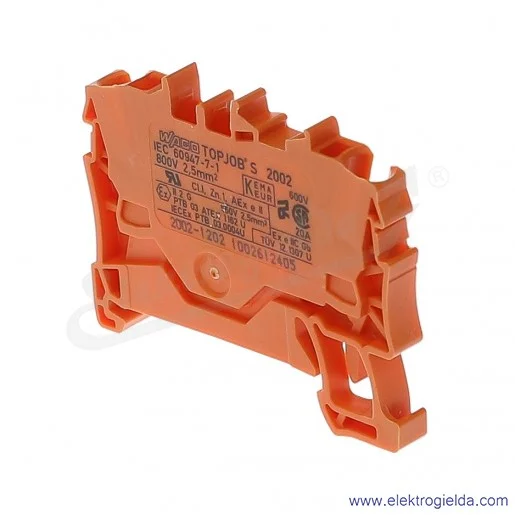 Złączka sprężynowa 2002-1202 2,5mm2 2-przewodowa, pomarańczowa TopJob S Złączka sprężynowa 2002-1202 2,5mm2 2-przewodowa, pomarańczowa TopJob S