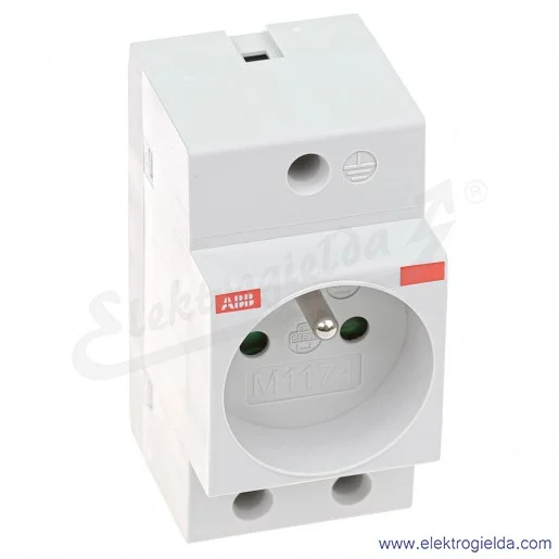 Gniazdo 2CSM110000R0711, M1174, 230VAC, 16A, na szynę DIN 35mm, z bolcem Gniazdo 2CSM110000R0711, M1174, 230VAC, 16A, na szynę DIN 35mm, z bolcem