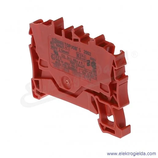 Złączka sprężynowa 2002-1203 2,5mm2 2-przewodowa, czerwona TopJob S Złączka sprężynowa 2002-1203 2,5mm2 2-przewodowa, czerwona TopJob S