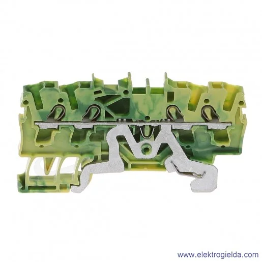 Złączka sprężynowa 2002-1407 2,5mm2 4-przewodowa, ochronna żółto-zielona PE TopJob S Złączka sprężynowa 2002-1407 2,5mm2 4-przewodowa, ochronna żółto-zielona PE TopJob S