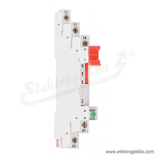 Gniazdo z zaciskami śrubowymi 2615818 6W-48-60V-U do przekaźników RM699BV i RSR30, montaż DIN Gniazdo z zaciskami śrubowymi 2615818 6W-48-60V-U do przekaźników RM699BV i RSR30, montaż DIN