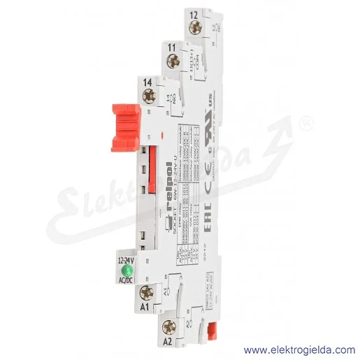 Gniazdo z zaciskami śrubowymi 2615817 6W-12-24V-U do przekaźników RM699BV i RSR30, montaż DIN Gniazdo z zaciskami śrubowymi 2615817 6W-12-24V-U do przekaźników RM699BV i RSR30, montaż DIN