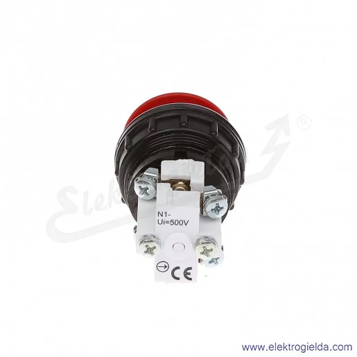 Przycisk dłoniowy N1-1DPc czerwony samopowrotny 1NO+1NC Przycisk dłoniowy N1-1DPc czerwony samopowrotny 1NO+1NC