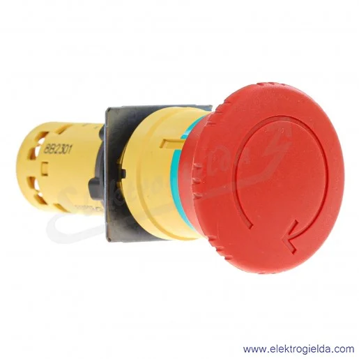 XB7NS8442 Przycisk grzybkowy STOP bezpieczeństwa czerwony 1NC odryglowywany przez obrót XB7NS8442 Przycisk grzybkowy STOP bezpieczeństwa czerwony 1NC odryglowywany przez obrót