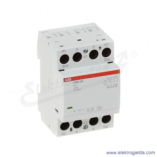 Stycznik modułowy ESB40-22N-01 40A 2NO+2NC 24V AC/DC Stycznik modułowy ESB40-22N-01 40A 2NO+2NC 24V AC/DC