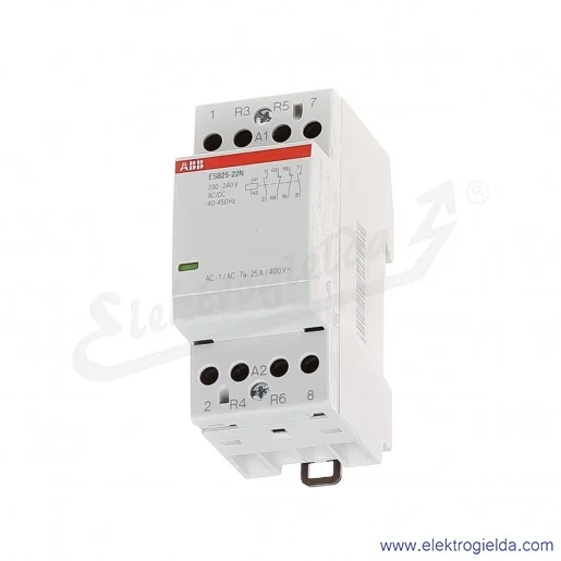 Stycznik modułowy ESB25-22N-06 25A 2NO+2NC 230V AC/DC Stycznik modułowy ESB25-22N-06 25A 2NO+2NC 230V AC/DC