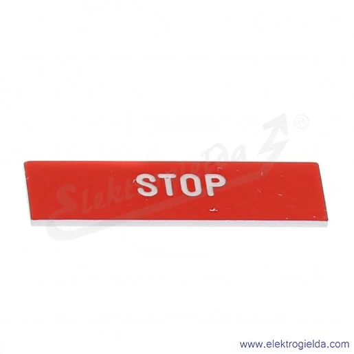Etykieta ZBY02304 8x27mm *STOP* czarne lub czerwone tło Etykieta ZBY02304 8x27mm *STOP* czarne lub czerwone tło