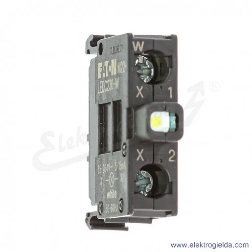 Moduł podświetlający 216566, M22-LEDC230-W biały LED, 85..264VAC, do kasety Moduł podświetlający 216566, M22-LEDC230-W biały LED, 85..264VAC, do kasety