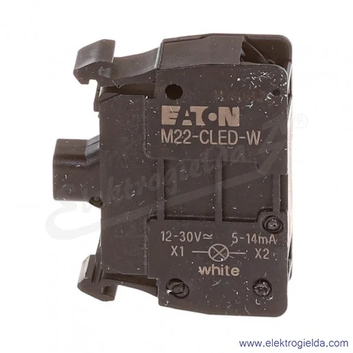 Blok podświetlający 216569, M22-CLED-W, biały LED, 12..30VAC/DC, montaż czołowy Blok podświetlający 216569, M22-CLED-W, biały LED, 12..30VAC/DC, montaż czołowy