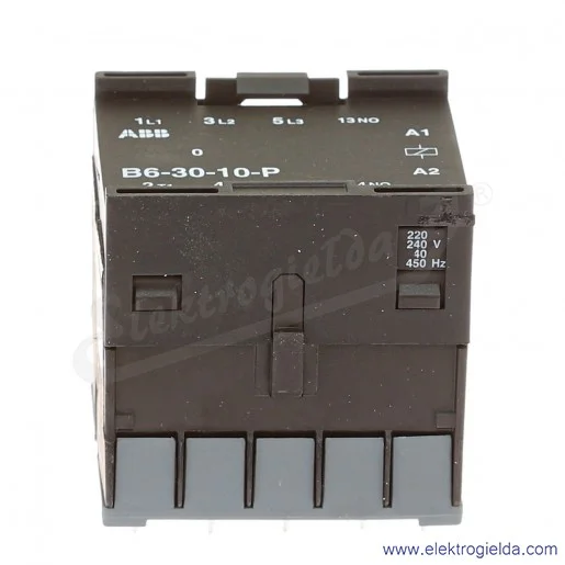 Stycznik GJL1211009R8100, B63010P, 3P, 3NO+1NO, 230VAC, 4kW, 20A, 690VAC, 250VDC Stycznik GJL1211009R8100, B63010P, 3P, 3NO+1NO, 230VAC, 4kW, 20A, 690VAC, 250VDC