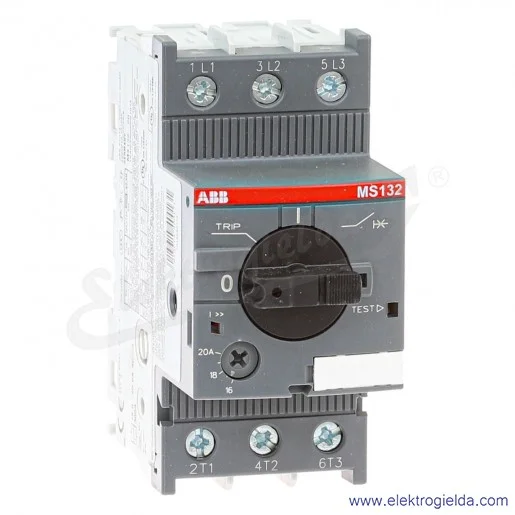 Wyłącznik silnikowy MS132-20 Termomagnetyczny 16-20A 3P 7.5kW Wyłącznik silnikowy MS132-20 Termomagnetyczny 16-20A 3P 7.5kW
